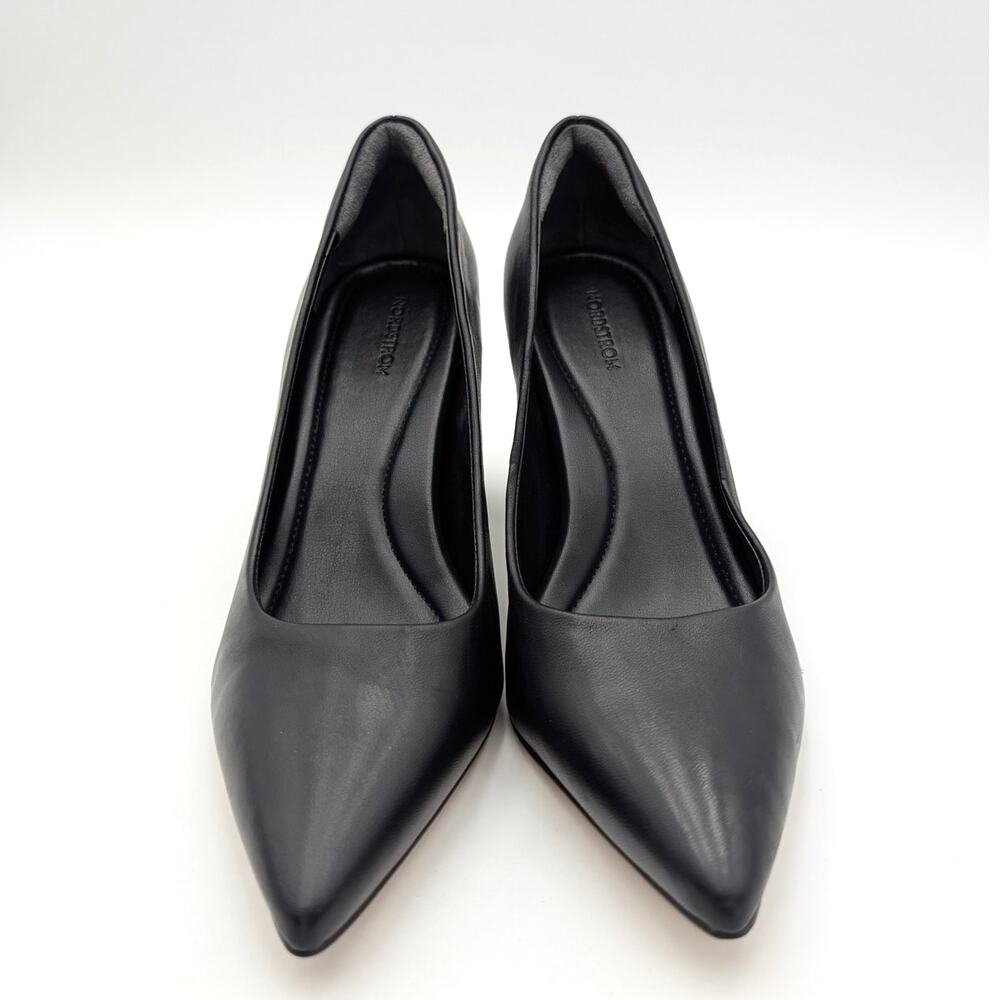 Nordstrom Poppy Pointed Toe High Heel Pump Women's Black Size US7M EU37 - Picture 2 of 13